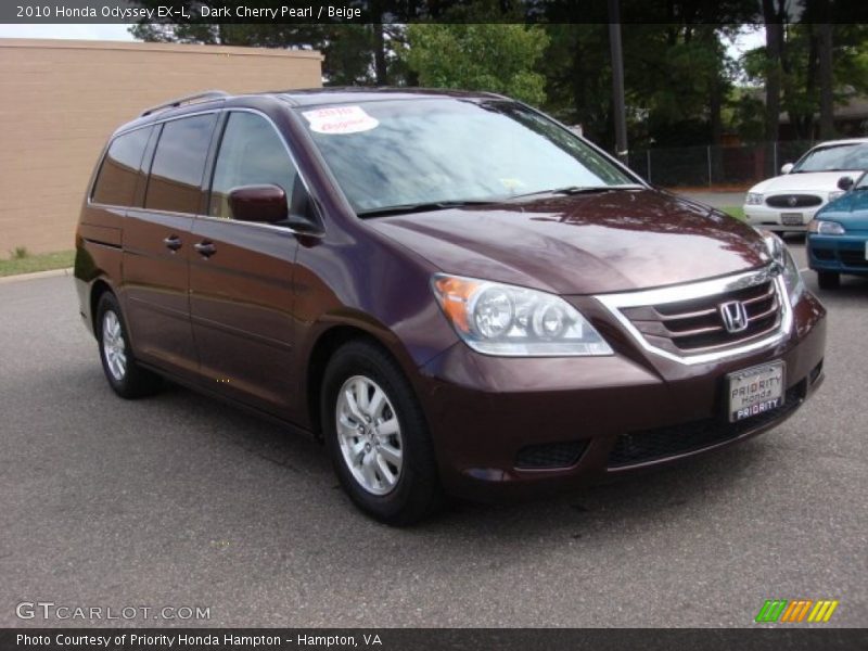Dark Cherry Pearl / Beige 2010 Honda Odyssey EX-L