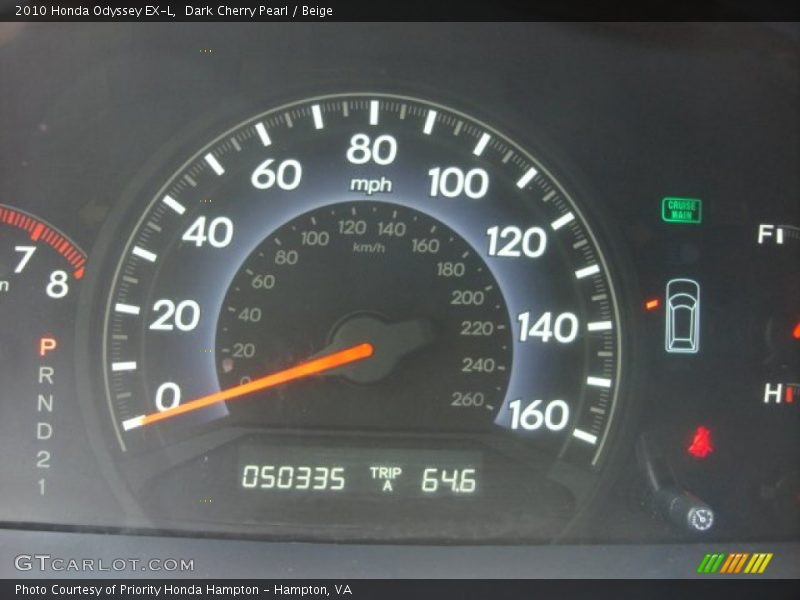 Dark Cherry Pearl / Beige 2010 Honda Odyssey EX-L