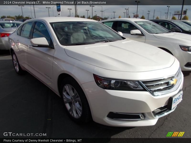 White Diamond Tricoat / Jet Black/Brownstone 2014 Chevrolet Impala LT