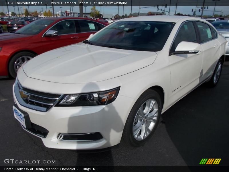 White Diamond Tricoat / Jet Black/Brownstone 2014 Chevrolet Impala LT