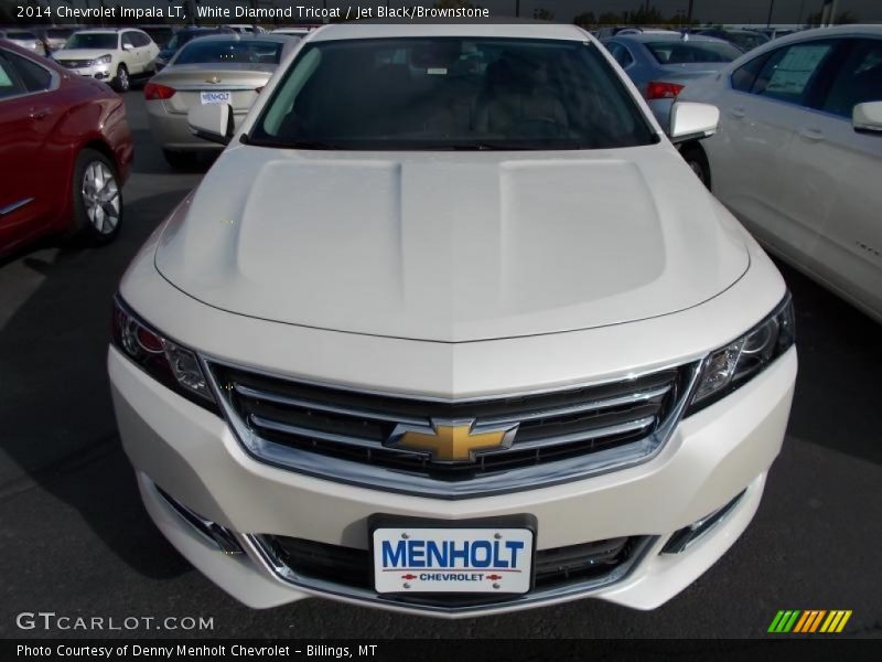 White Diamond Tricoat / Jet Black/Brownstone 2014 Chevrolet Impala LT