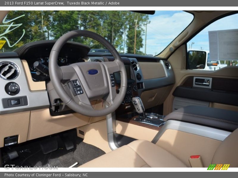 Tuxedo Black Metallic / Adobe 2013 Ford F150 Lariat SuperCrew