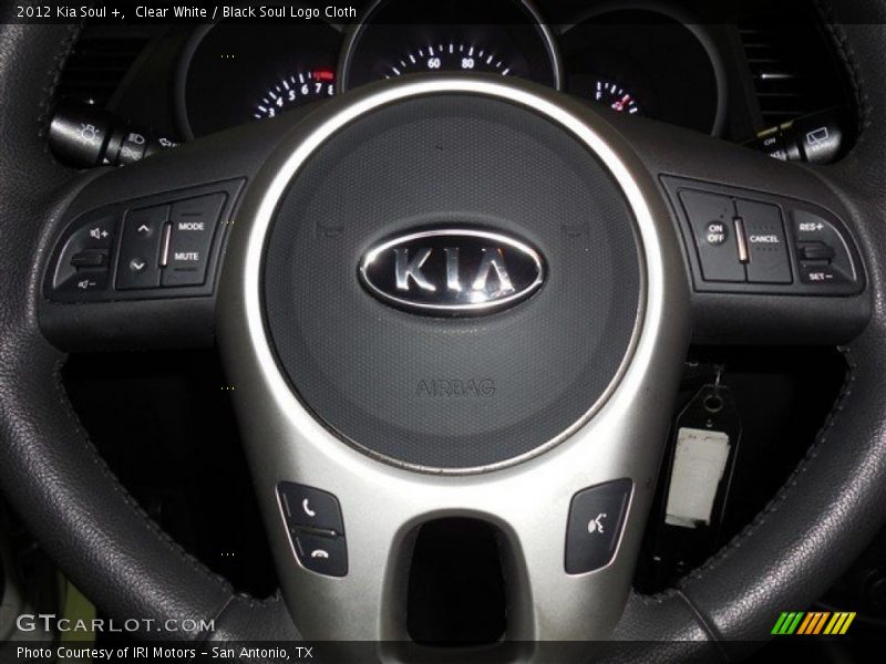 Clear White / Black Soul Logo Cloth 2012 Kia Soul +