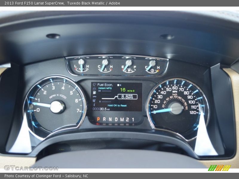 Tuxedo Black Metallic / Adobe 2013 Ford F150 Lariat SuperCrew