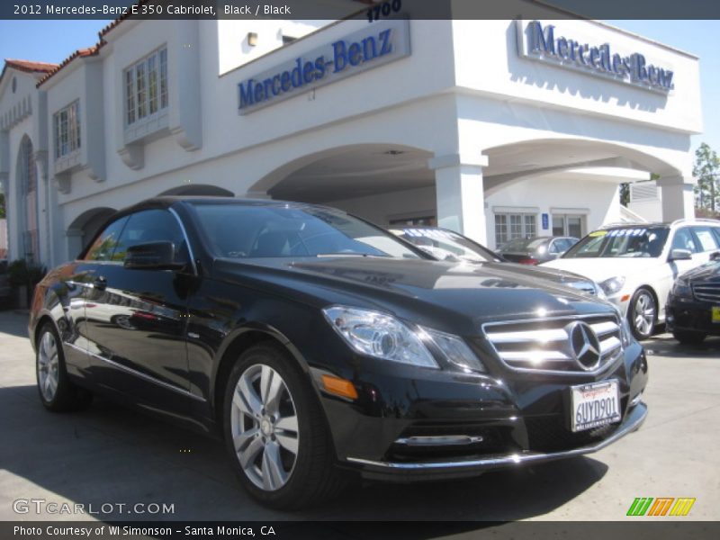 Black / Black 2012 Mercedes-Benz E 350 Cabriolet