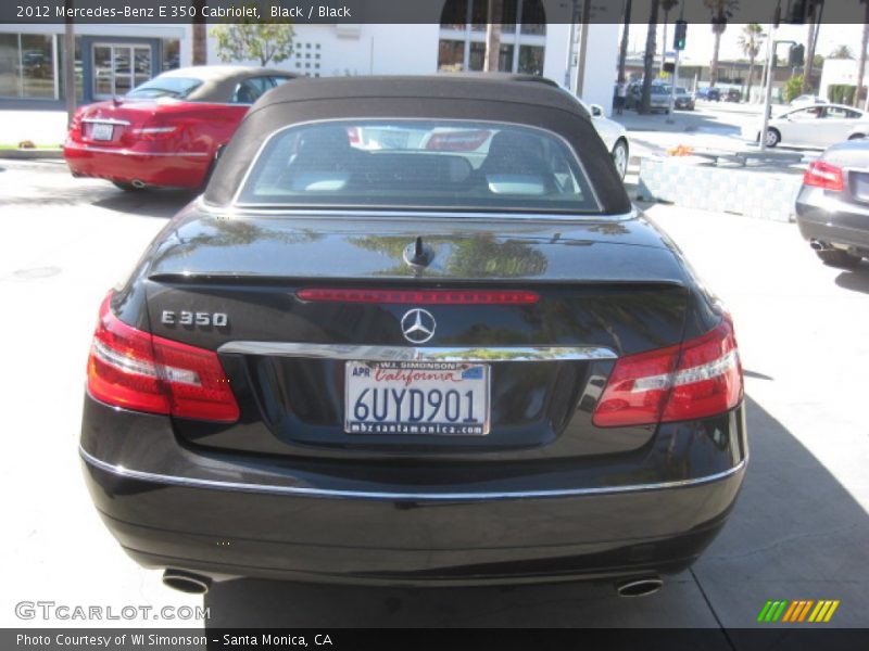 Black / Black 2012 Mercedes-Benz E 350 Cabriolet