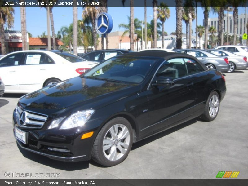 Black / Black 2012 Mercedes-Benz E 350 Cabriolet