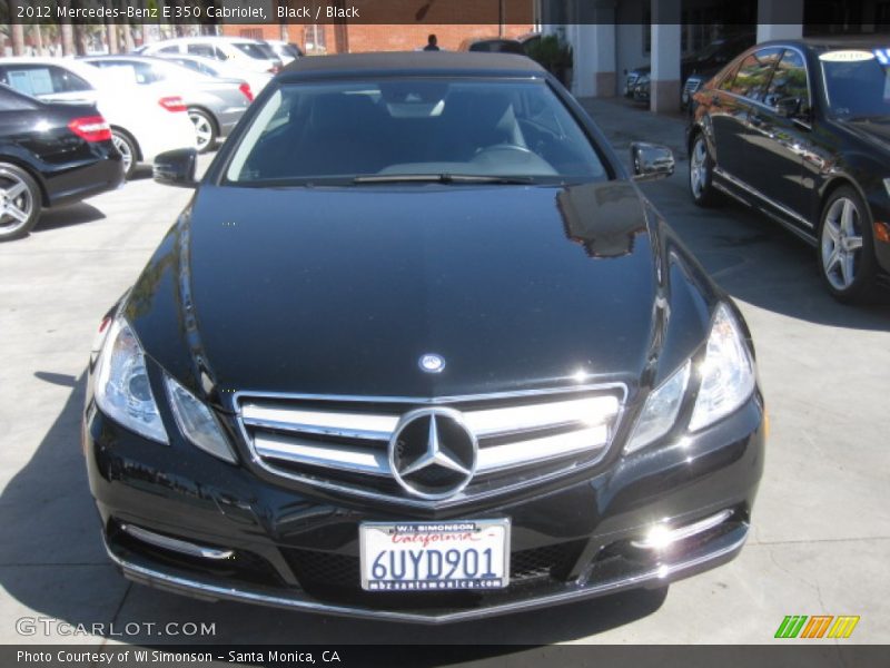 Black / Black 2012 Mercedes-Benz E 350 Cabriolet