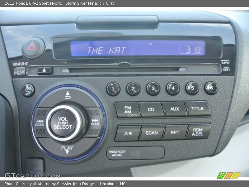 Storm Silver Metallic / Gray 2012 Honda CR-Z Sport Hybrid