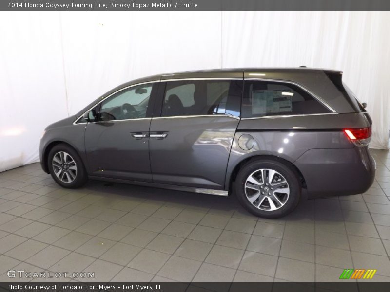 Smoky Topaz Metallic / Truffle 2014 Honda Odyssey Touring Elite