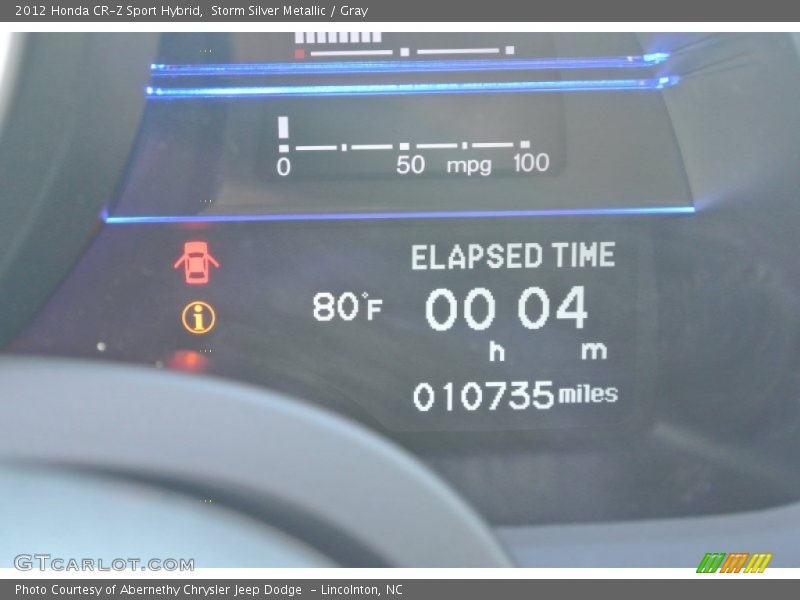 Storm Silver Metallic / Gray 2012 Honda CR-Z Sport Hybrid