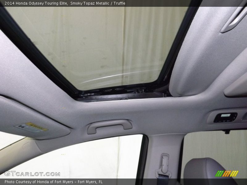 Smoky Topaz Metallic / Truffle 2014 Honda Odyssey Touring Elite