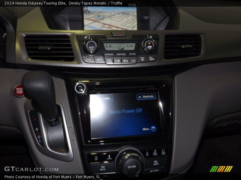 Smoky Topaz Metallic / Truffle 2014 Honda Odyssey Touring Elite