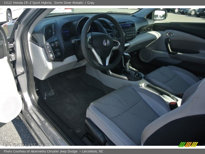 Storm Silver Metallic / Gray 2012 Honda CR-Z Sport Hybrid