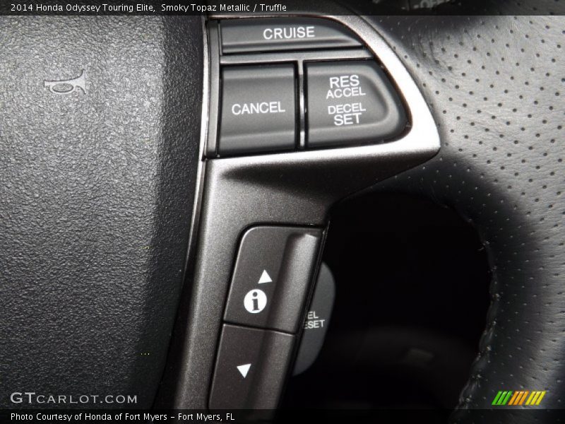 Smoky Topaz Metallic / Truffle 2014 Honda Odyssey Touring Elite