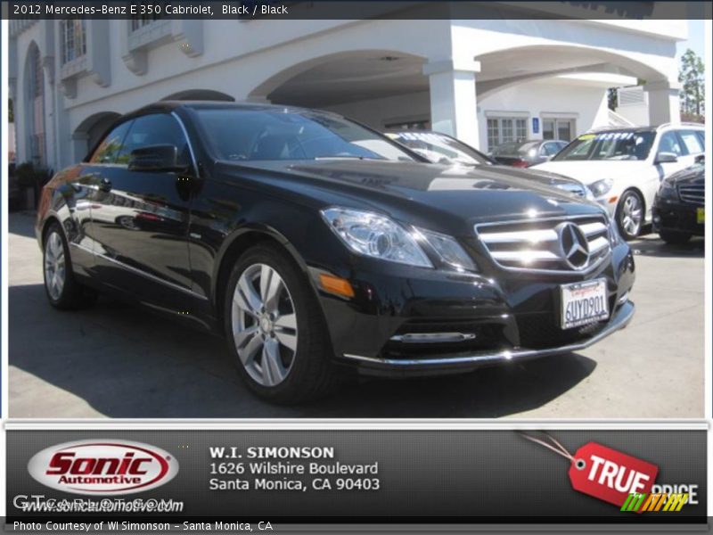 Black / Black 2012 Mercedes-Benz E 350 Cabriolet