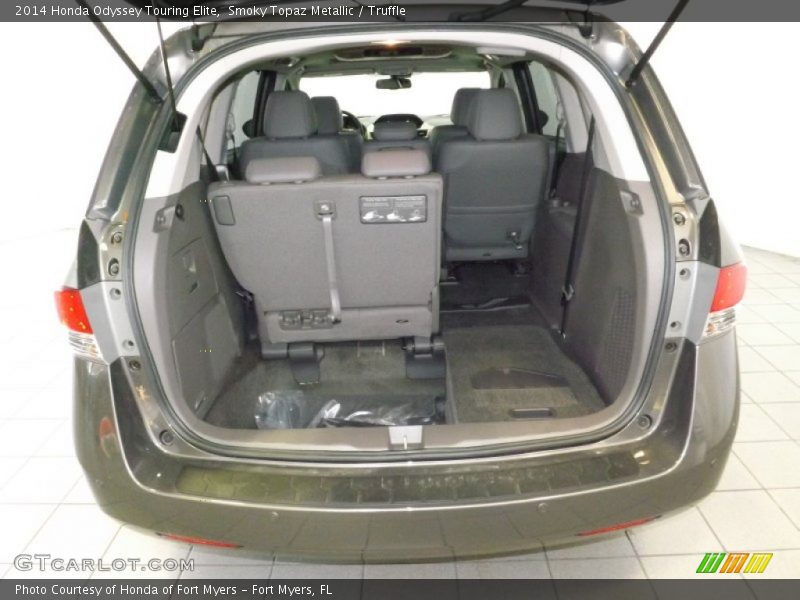 Smoky Topaz Metallic / Truffle 2014 Honda Odyssey Touring Elite