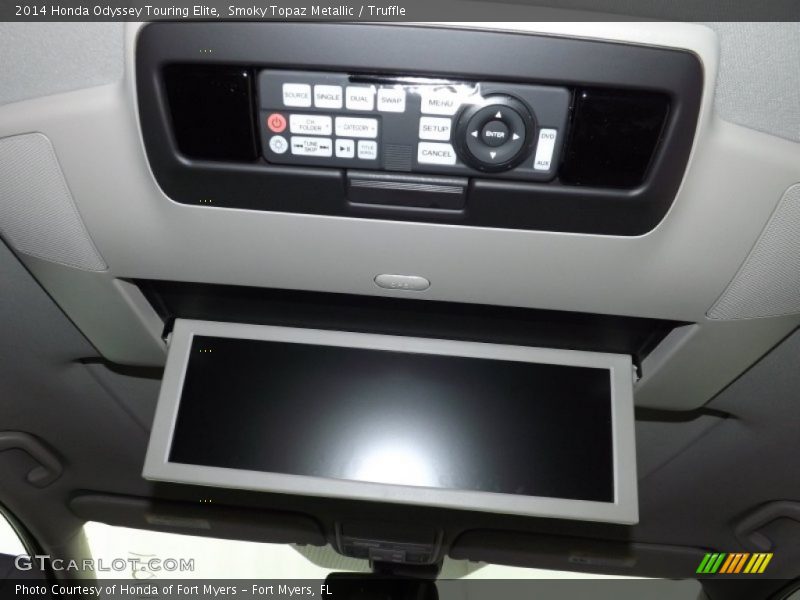 Smoky Topaz Metallic / Truffle 2014 Honda Odyssey Touring Elite