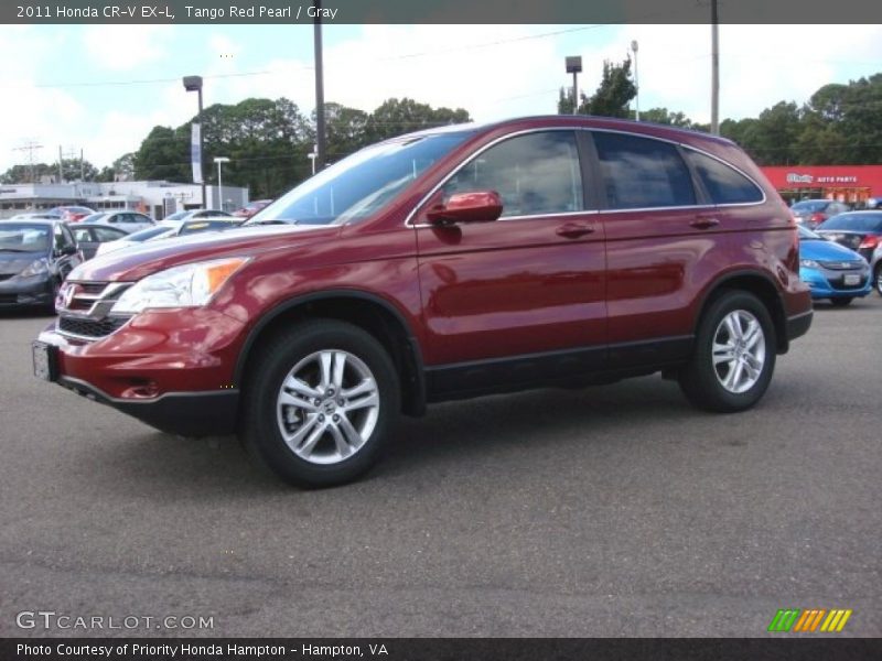 Tango Red Pearl / Gray 2011 Honda CR-V EX-L