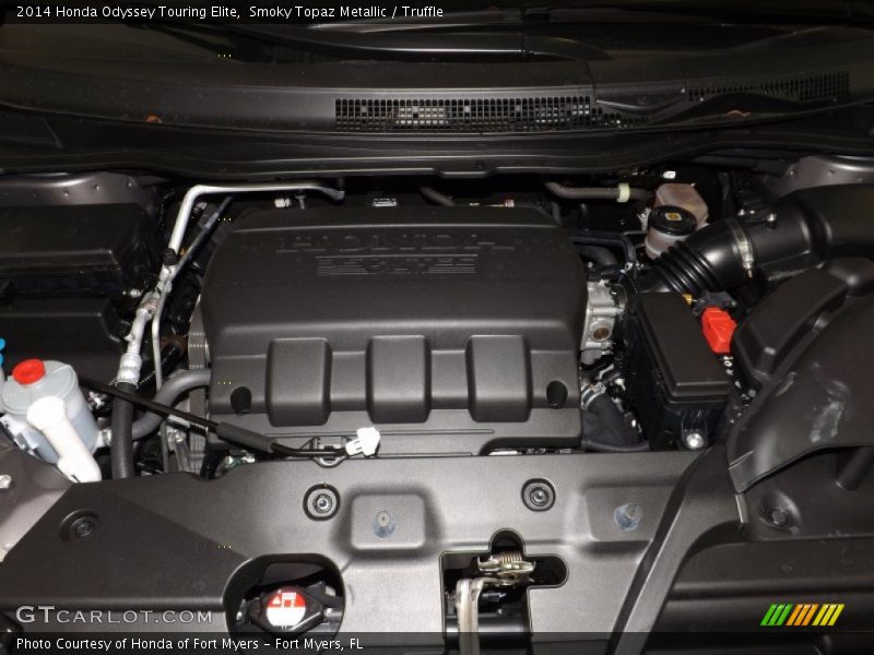 Smoky Topaz Metallic / Truffle 2014 Honda Odyssey Touring Elite