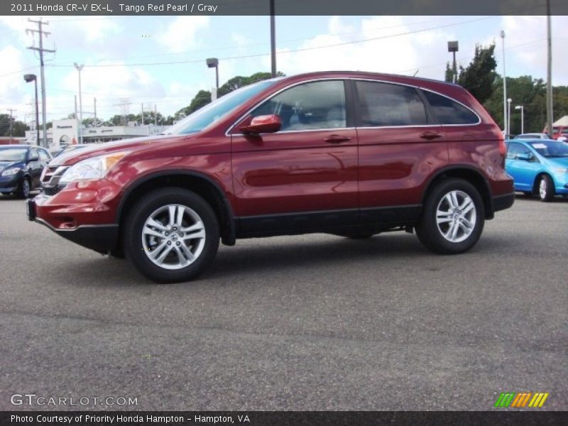 Tango Red Pearl / Gray 2011 Honda CR-V EX-L
