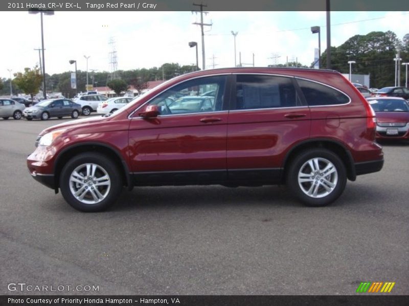 Tango Red Pearl / Gray 2011 Honda CR-V EX-L