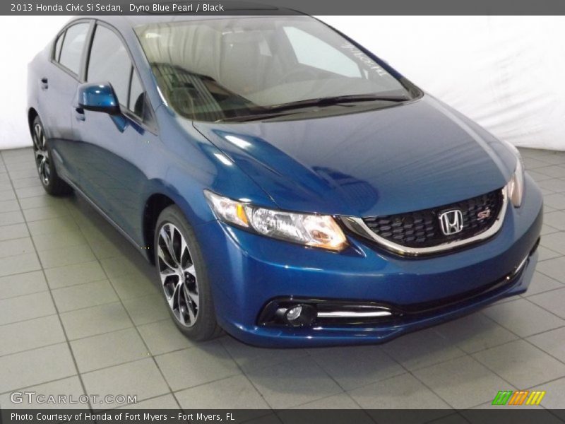 Dyno Blue Pearl / Black 2013 Honda Civic Si Sedan