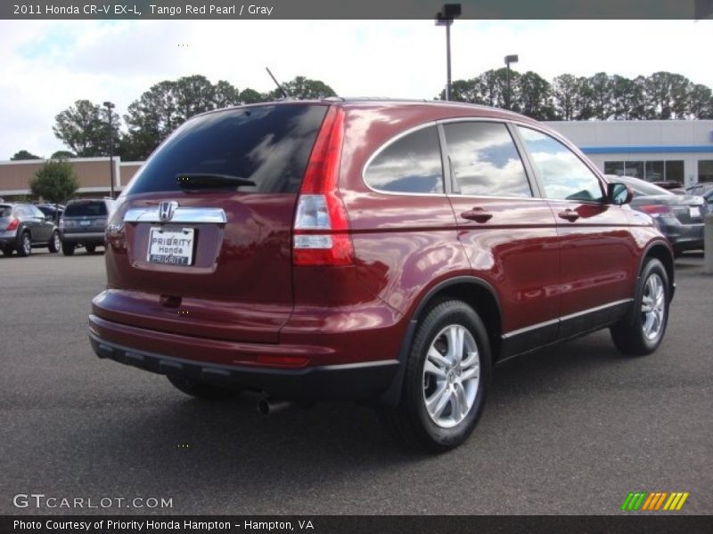 Tango Red Pearl / Gray 2011 Honda CR-V EX-L