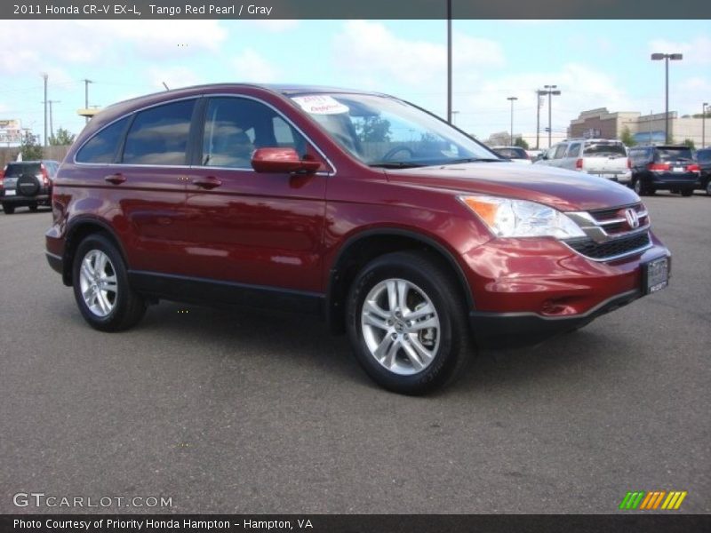 Tango Red Pearl / Gray 2011 Honda CR-V EX-L