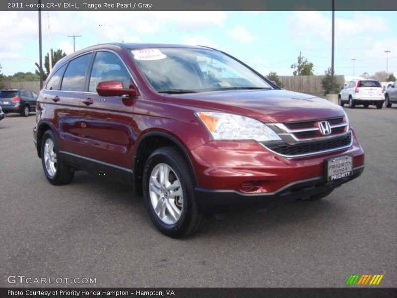 Tango Red Pearl / Gray 2011 Honda CR-V EX-L