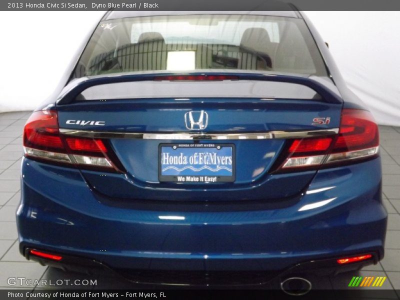 Dyno Blue Pearl / Black 2013 Honda Civic Si Sedan