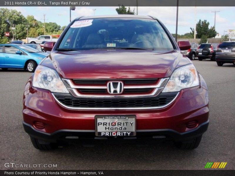 Tango Red Pearl / Gray 2011 Honda CR-V EX-L