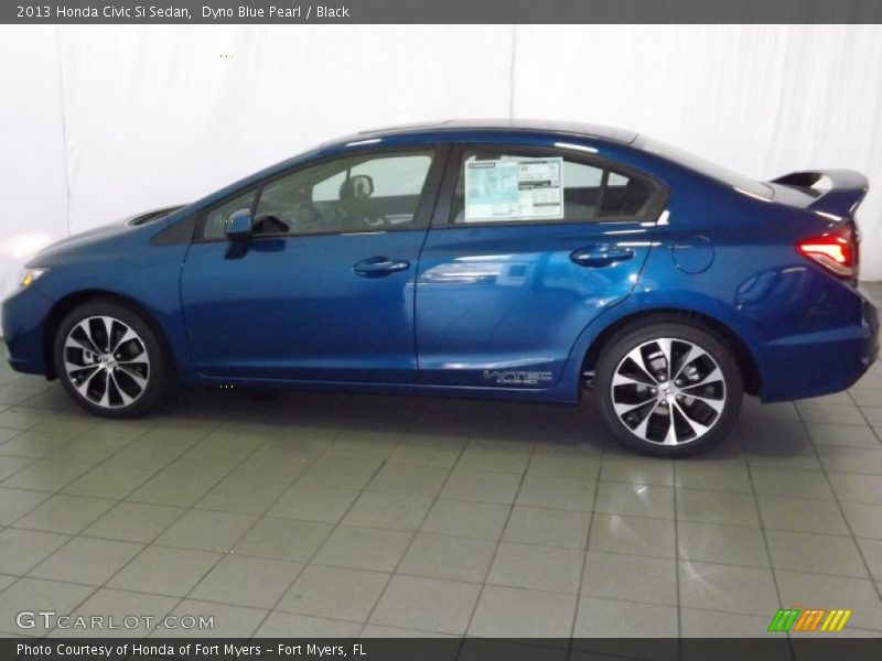 Dyno Blue Pearl / Black 2013 Honda Civic Si Sedan
