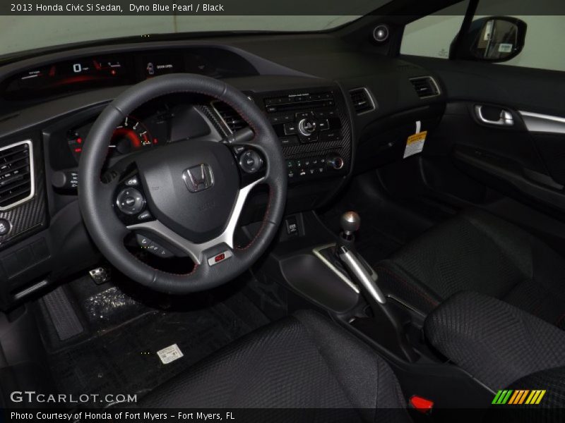 Dyno Blue Pearl / Black 2013 Honda Civic Si Sedan