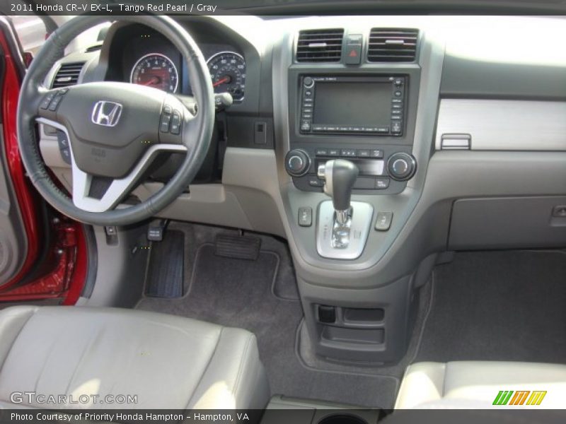 Tango Red Pearl / Gray 2011 Honda CR-V EX-L