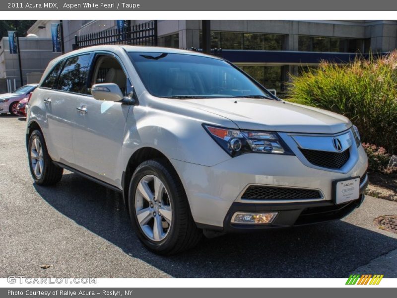 Aspen White Pearl / Taupe 2011 Acura MDX