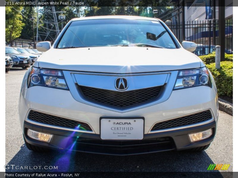 Aspen White Pearl / Taupe 2011 Acura MDX