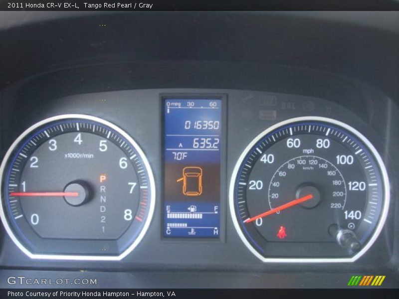Tango Red Pearl / Gray 2011 Honda CR-V EX-L