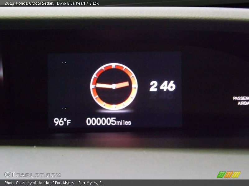 Dyno Blue Pearl / Black 2013 Honda Civic Si Sedan