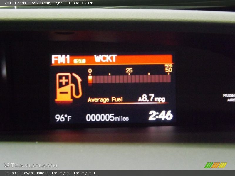 Dyno Blue Pearl / Black 2013 Honda Civic Si Sedan