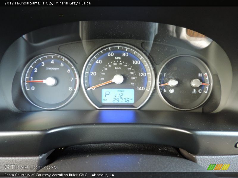 Mineral Gray / Beige 2012 Hyundai Santa Fe GLS