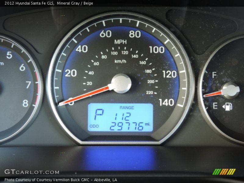 Mineral Gray / Beige 2012 Hyundai Santa Fe GLS