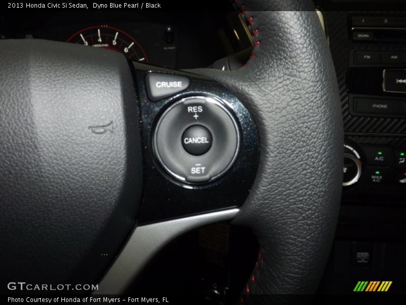 Dyno Blue Pearl / Black 2013 Honda Civic Si Sedan
