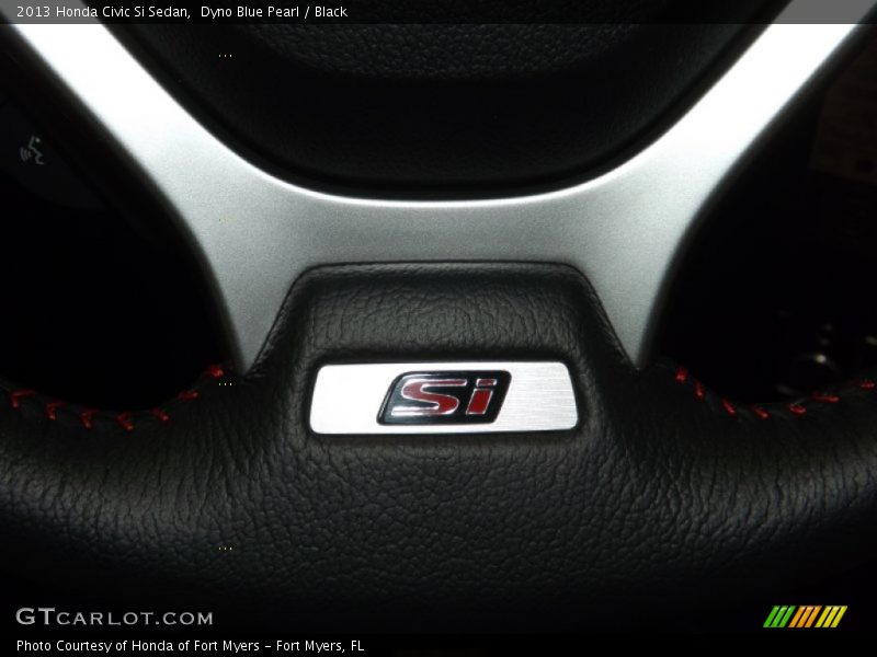 Dyno Blue Pearl / Black 2013 Honda Civic Si Sedan