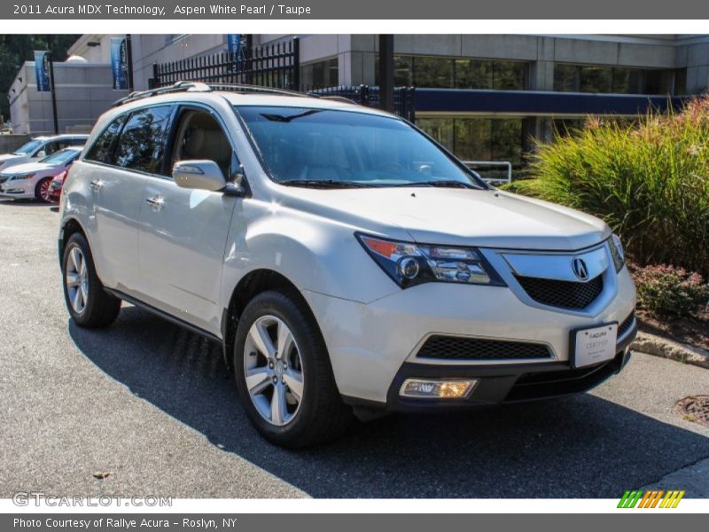 Aspen White Pearl / Taupe 2011 Acura MDX Technology