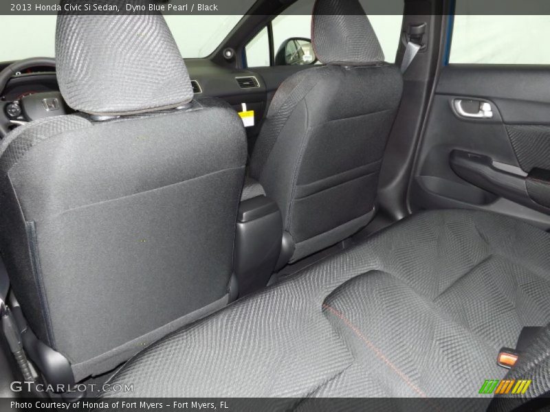 Dyno Blue Pearl / Black 2013 Honda Civic Si Sedan