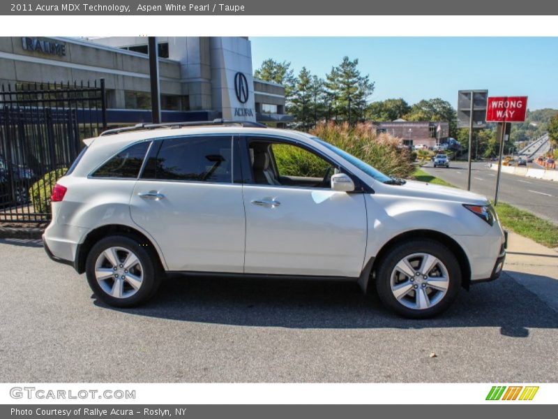 Aspen White Pearl / Taupe 2011 Acura MDX Technology