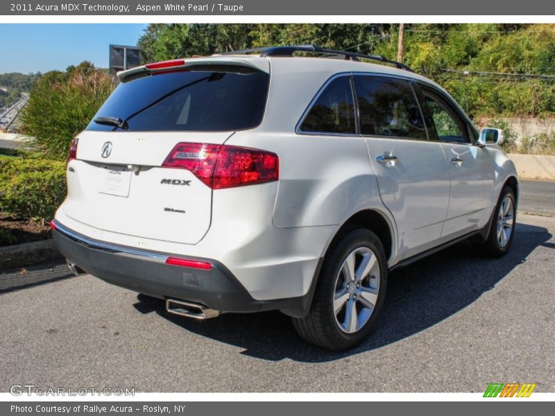 Aspen White Pearl / Taupe 2011 Acura MDX Technology