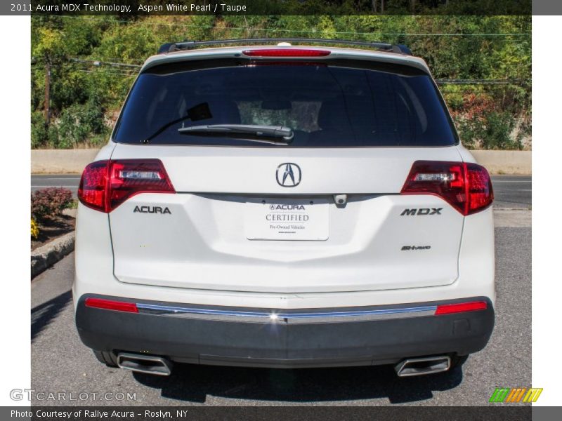 Aspen White Pearl / Taupe 2011 Acura MDX Technology