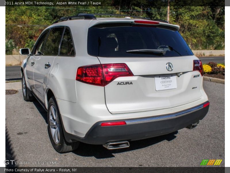 Aspen White Pearl / Taupe 2011 Acura MDX Technology